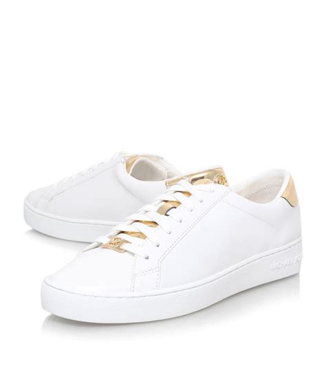 Michael Kors Irving Lace Up White Silver Sneakers 7 US SS 2020